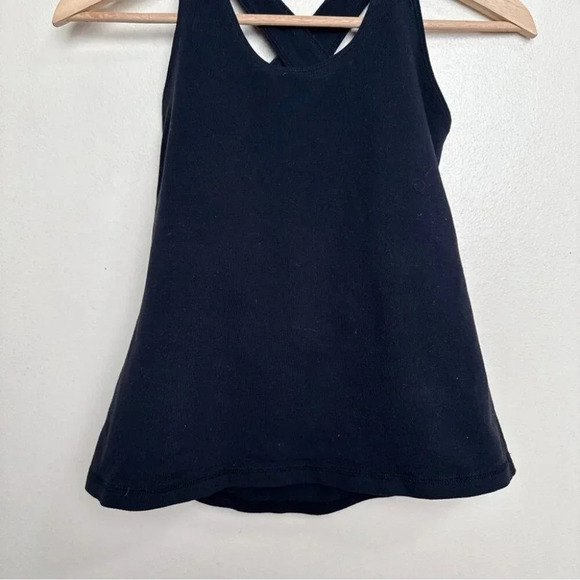 Lululemon Womens 6 Cross Back Cropped Tank In Black - Picture 5 of 10